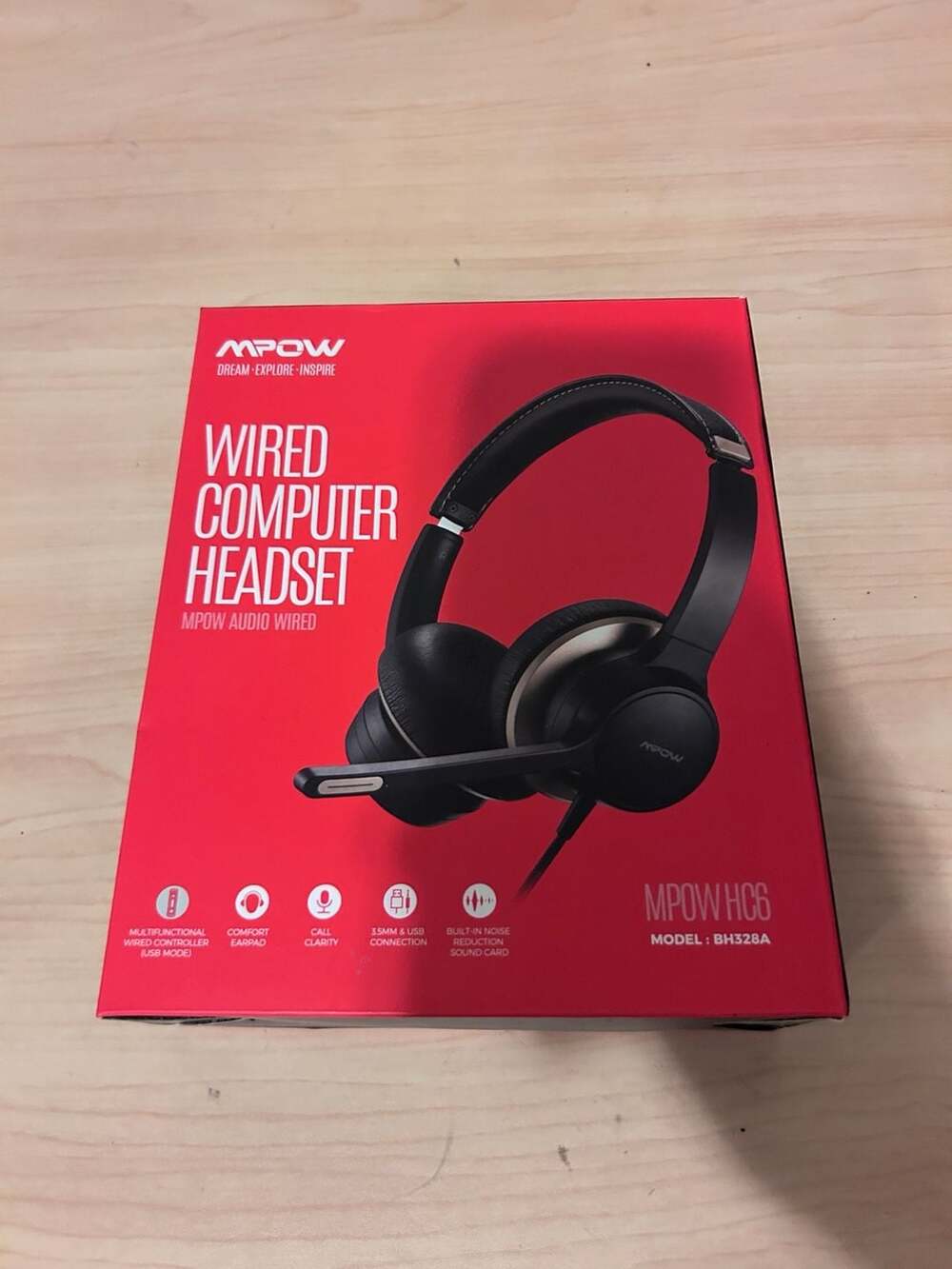 Mpow HC6 Wired Computer Headset Model BH328A